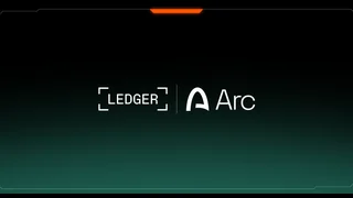 Ledger official artwork for Ledger announces Arc support, with a staged window for full functionality