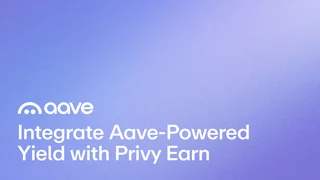 Aave and Privy Earn announcement artwork