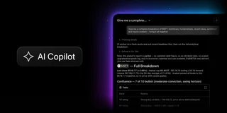 TradingView AI Copilot artwork showing an example analysis panel