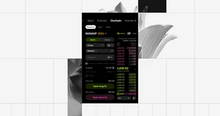 OKX Onchain perpetual order screen with an XP practice balance