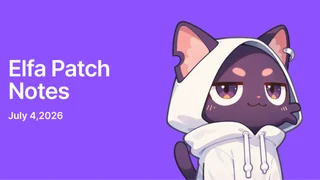 Elfa official artwork for Elfa’s July patch adds clock-based schedules and prepaid API balances