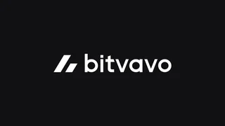 White Bitvavo logo on a dark background