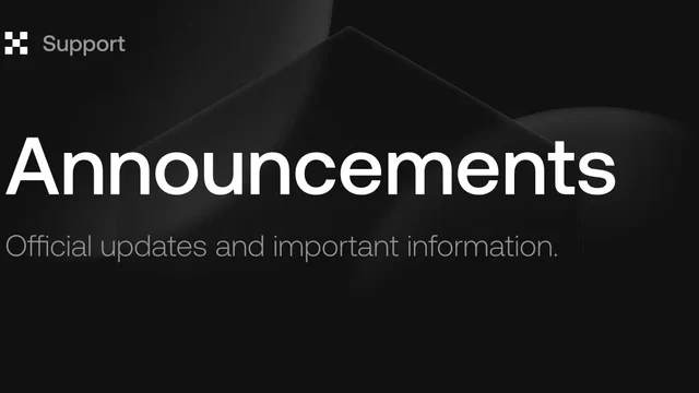 Official OKX announcements artwork