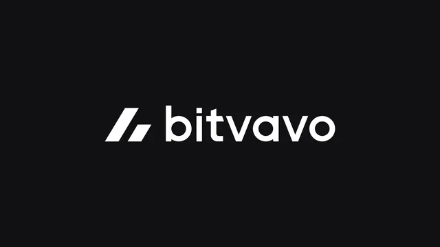 White Bitvavo logo on a dark background
