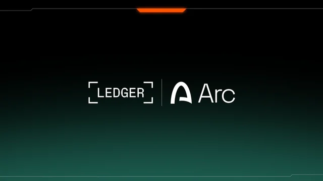 Ledger official artwork for Ledger announces Arc support, with a staged window for full functionality