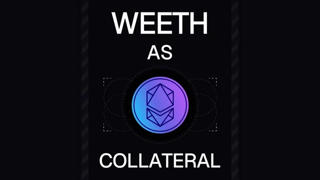 Lighter card reading WEETH AS COLLATERAL around the weETH token logo