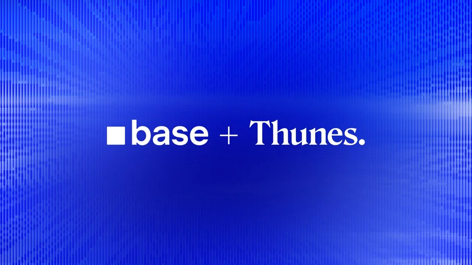 Base announcement graphic for Thunes integrating stablecoins across its payout network