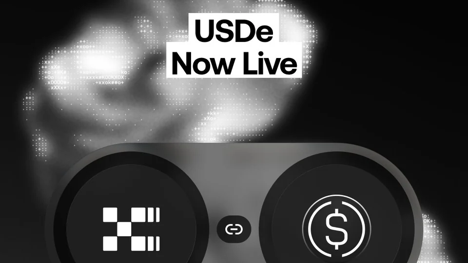 X Layer graphic reading USDe Now Live, with the X Layer logo linked to a USDe coin