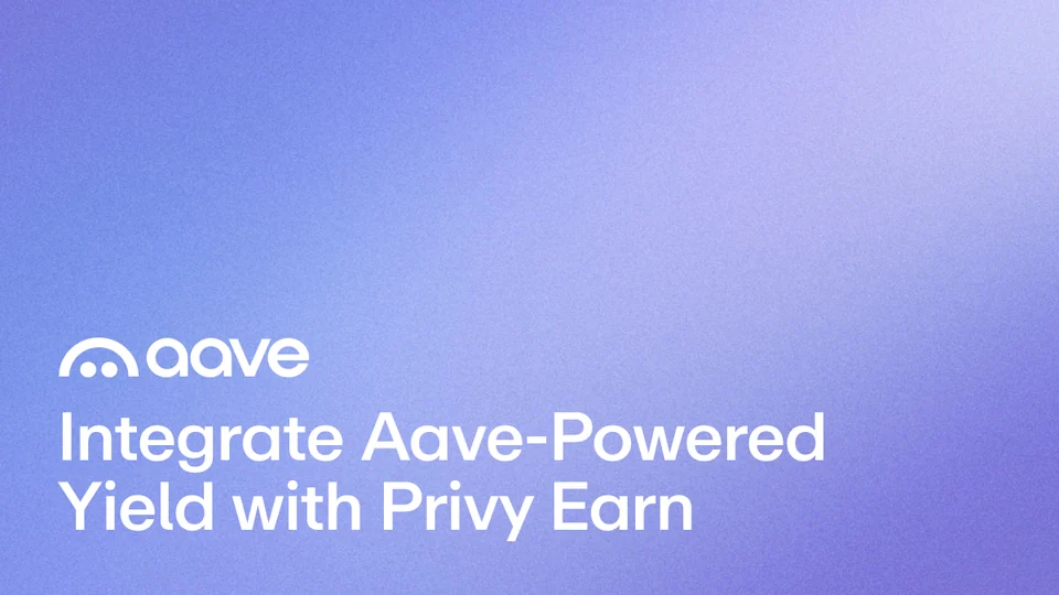Aave and Privy Earn announcement artwork