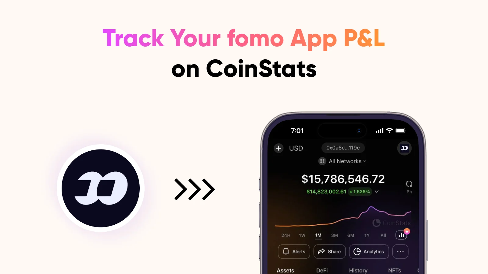 CoinStats official artwork for CoinStats adds fomo portfolio tracking by username