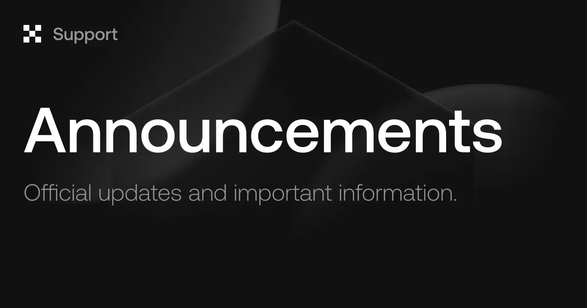 Official OKX announcements artwork