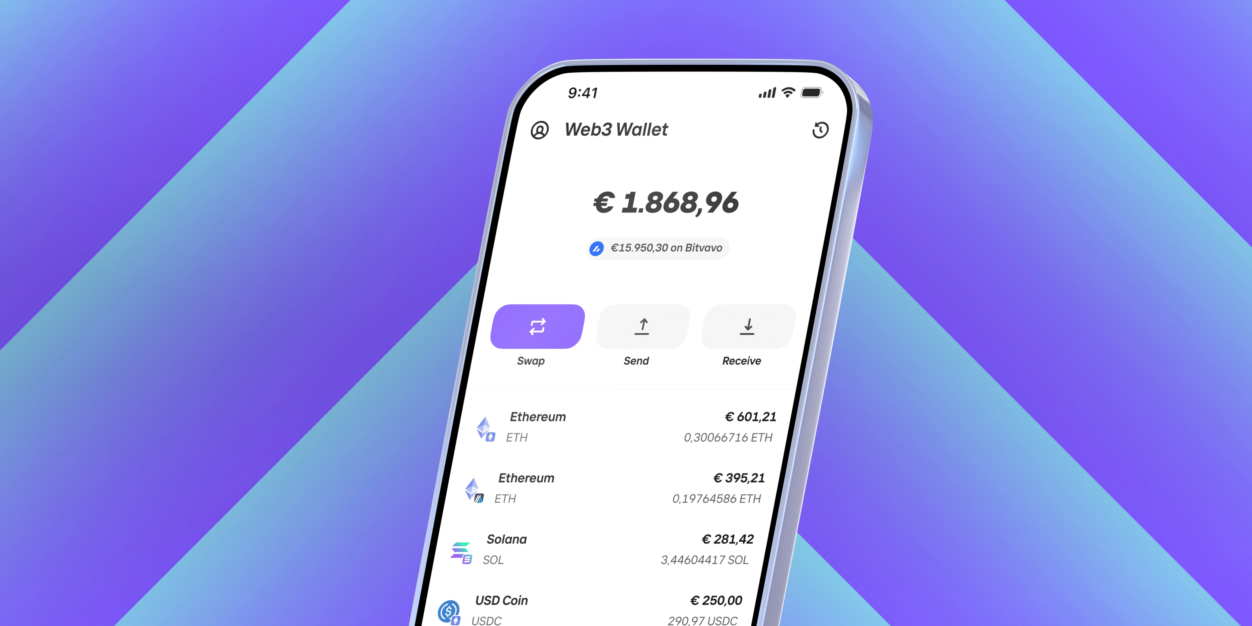 Bitvavo's official Web3 wallet illustration