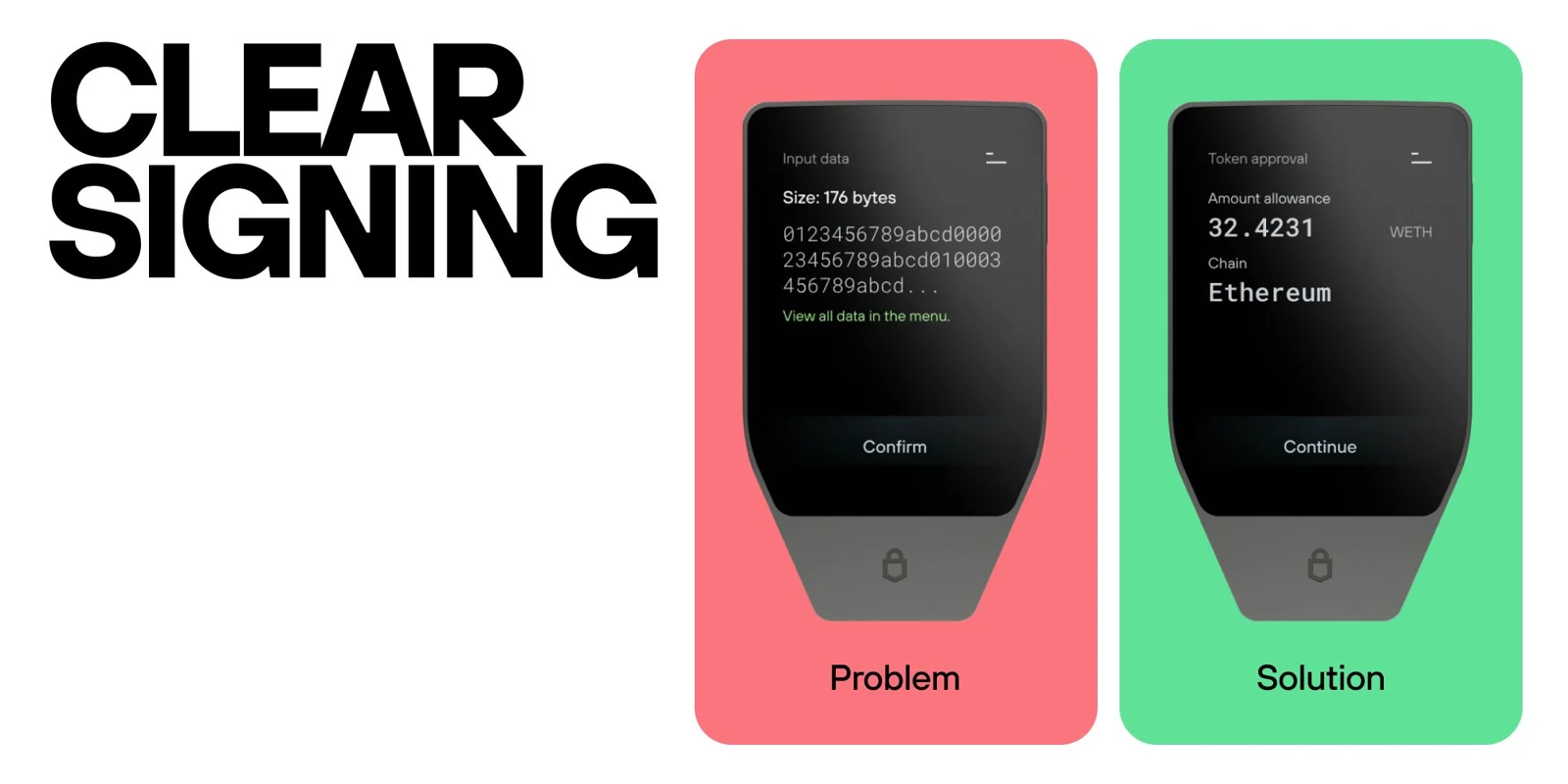 Trezor official artwork for Trezor introduces Clear Signing for supported EVM contracts